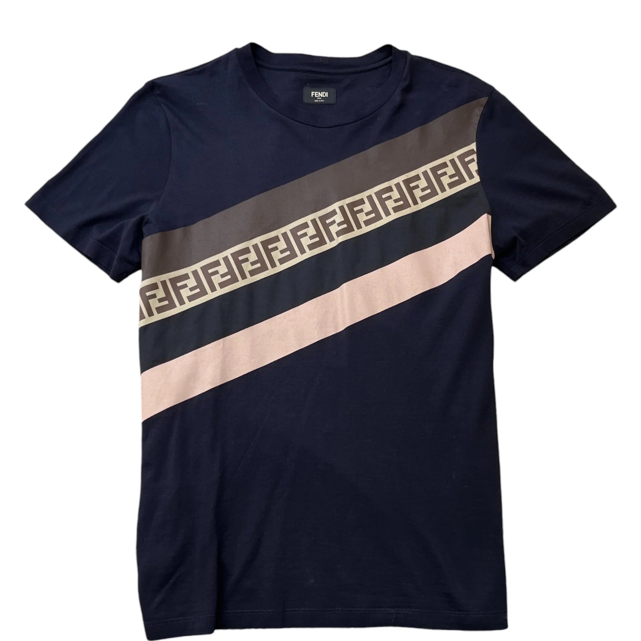 Striped FF Logo T-Shirt