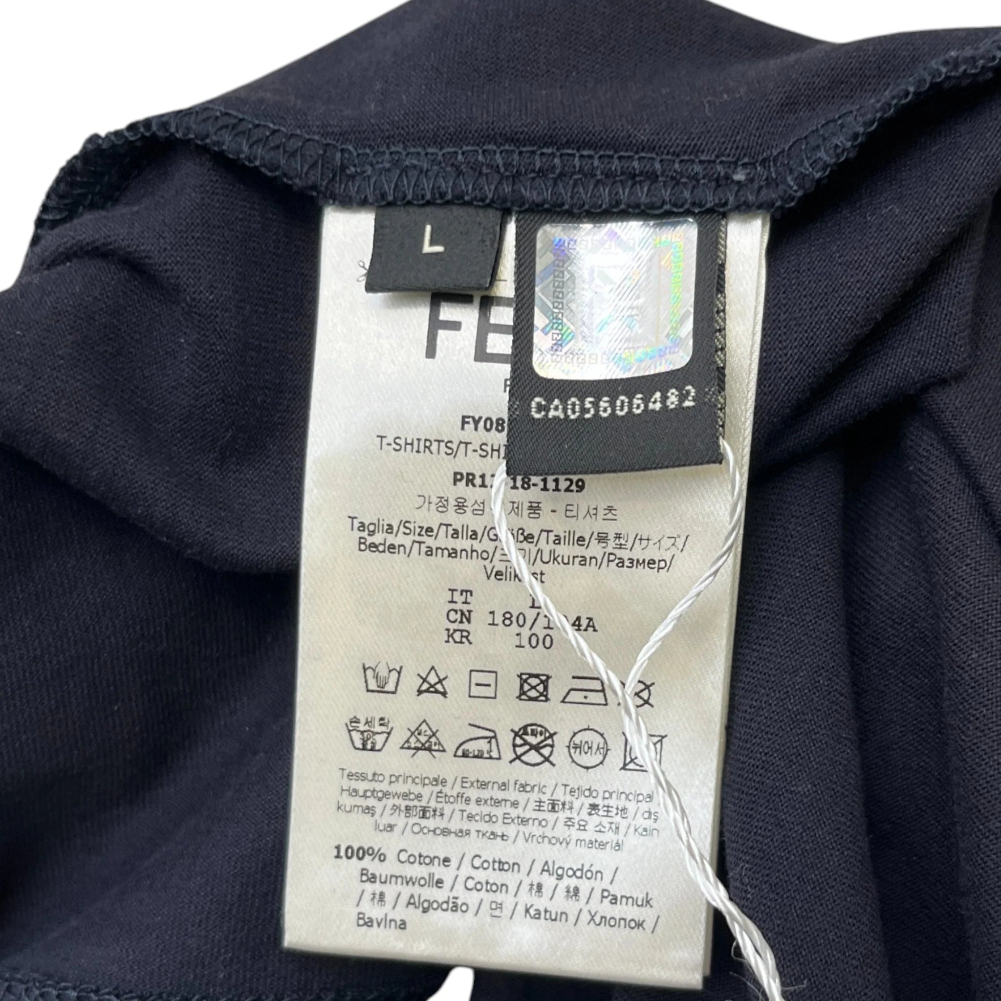 Striped FF Logo T-Shirt