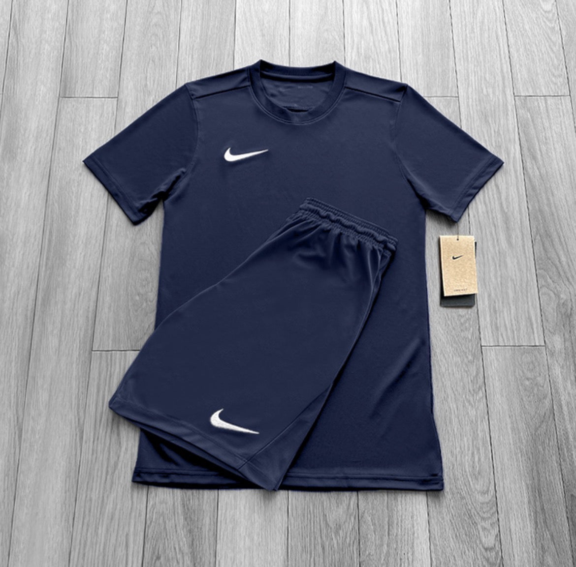 NIKE DRI FIT NAVY BLUE SET - T SHIRT / SHORTS