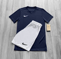 NIKE DRI FIT NAVY / BLACK SET - T SHIRT / SHORTS